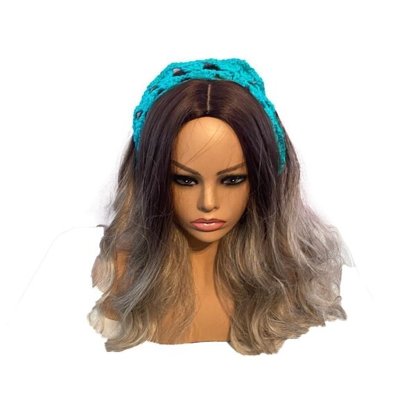 ⭐️⭐️2 FOR 12⭐️⭐️ OCEAN BREEZE LORETTA ANN CREATIONS TEAL HEADBAND THAT TIES⭐️ - Picture 1 of 6